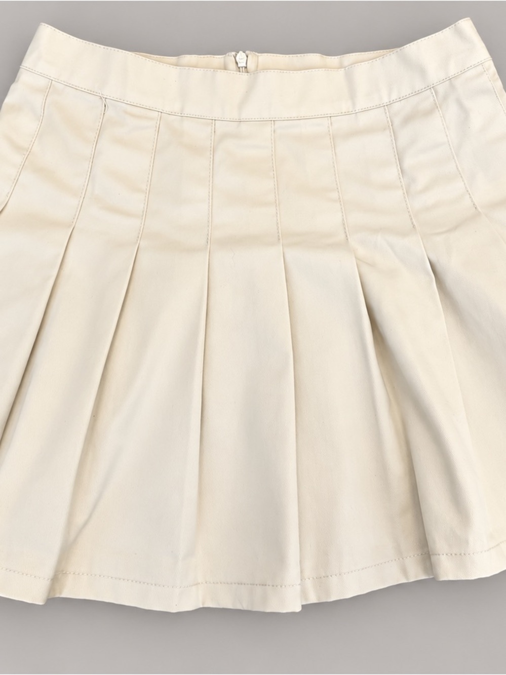 Mamba Jeans Ivory Pleated Mini Skirt Medium | Preppy Tennis Country Club